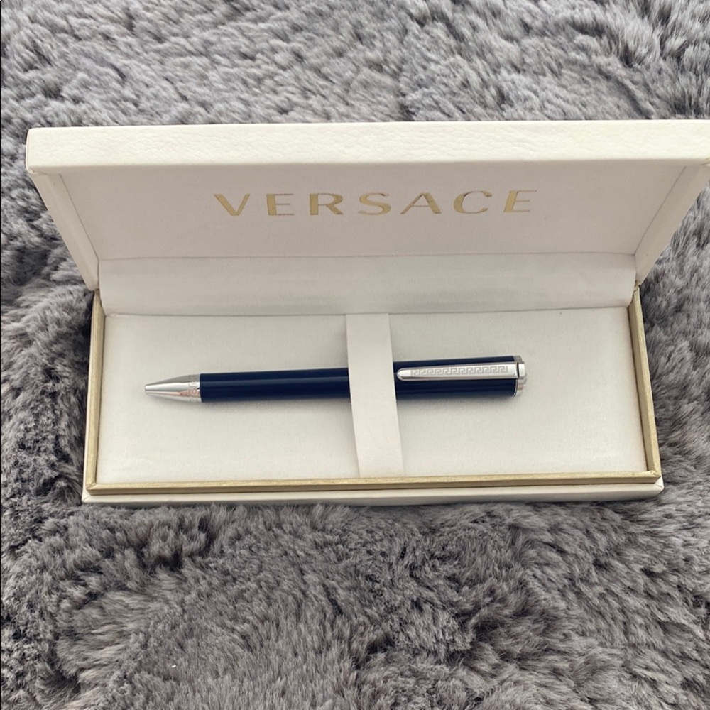 Versace Blue and Silver Luxury Pen